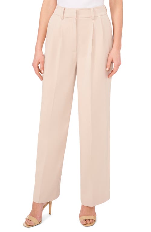 halogen(r) Pleated Straight Leg Pants Oxford Tan at Nordstrom,