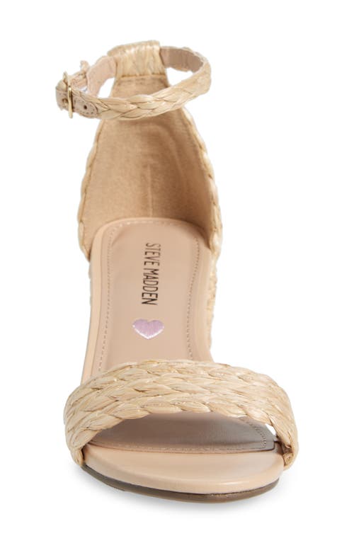 Shop Steve Madden Jcarrson Ankle Strap Sandal In Raffia