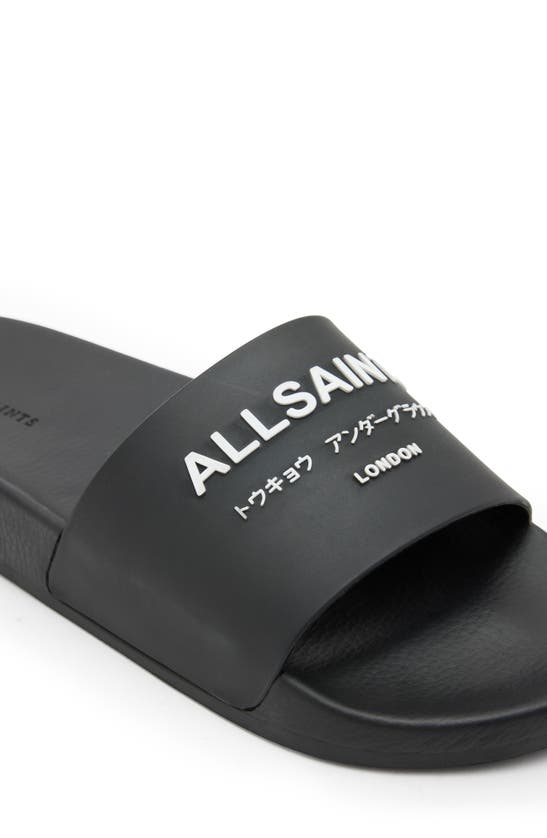 Shop Allsaints Underground Slide Sandal In Black