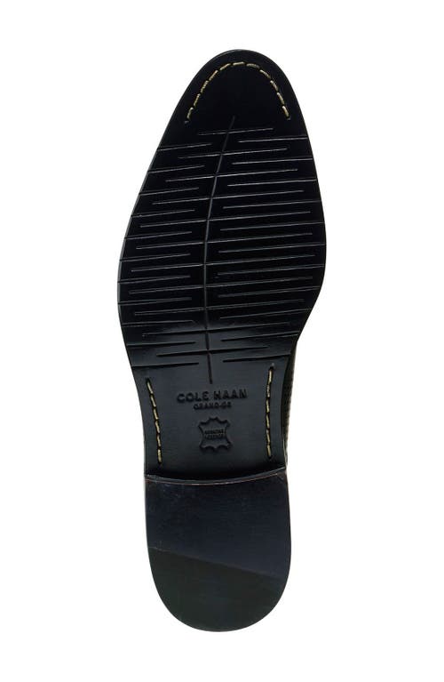 Cole Haan Men's Washington Grand Laser Wing-tip Oxfords Men's Shoes In Black/bristol Blue Leather