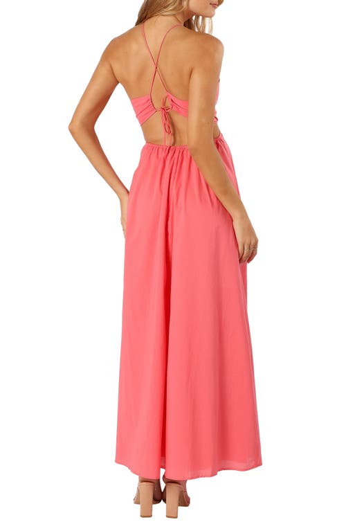 Petal And Pup Petal & Pup Carton Cross Back Maxi Dress In Red