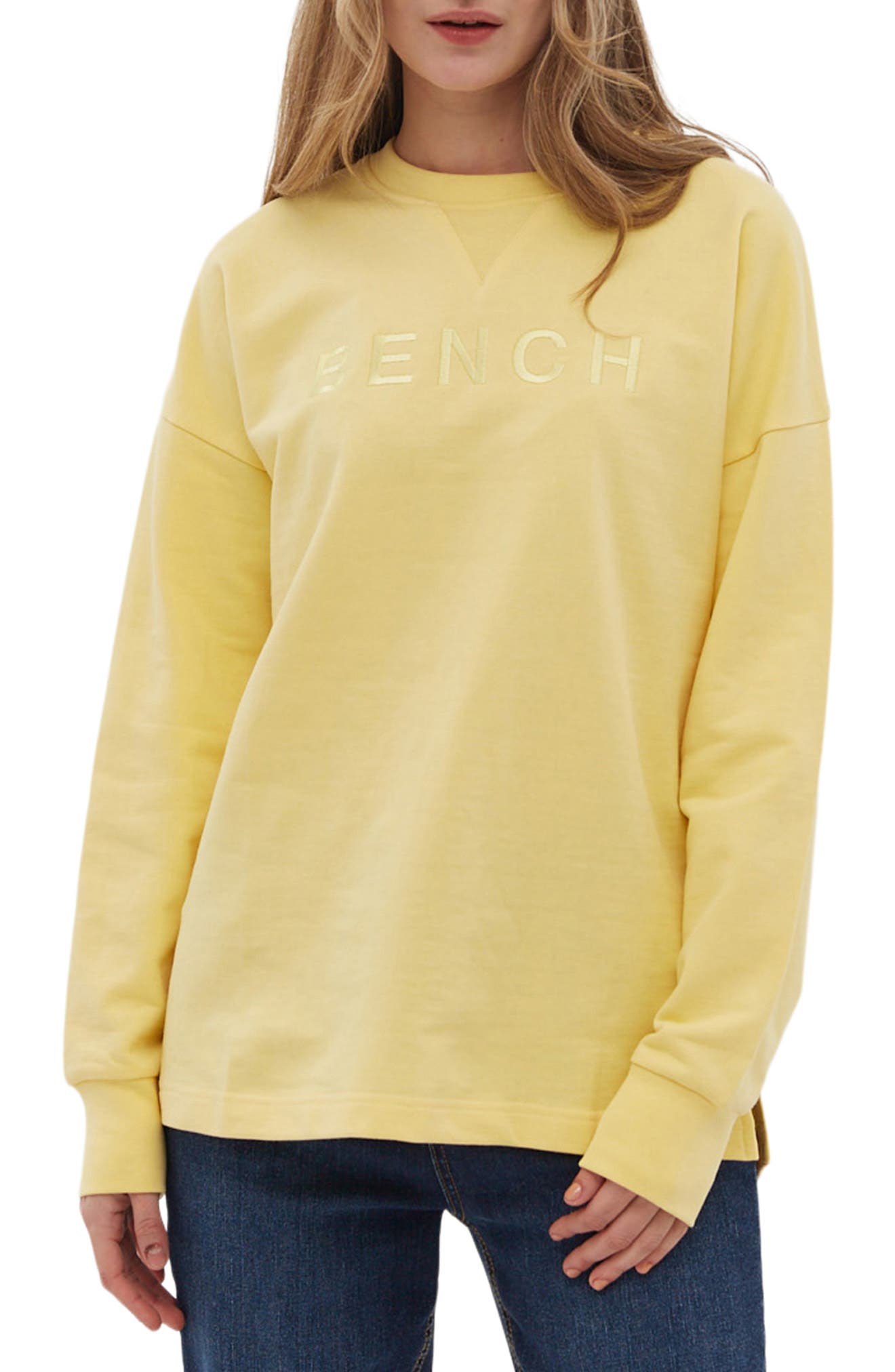 Sweatshirt EA7 Woman color Yellow Cream