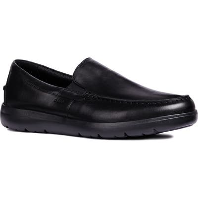 Geox Leitan 6 Moc Toe Slip-On, Black