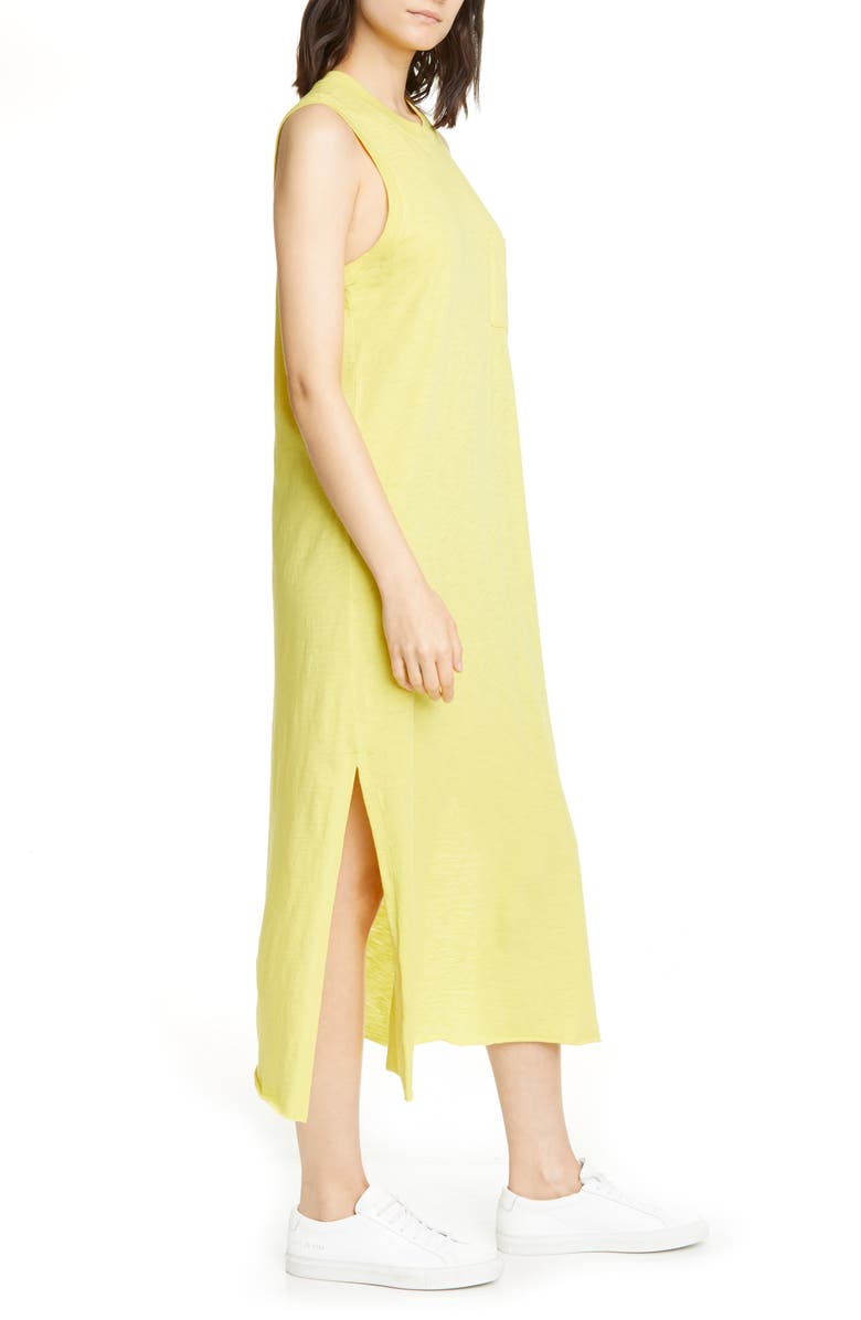 ATM ANTHONY THOMAS MELILLO Pocket Midi T-Shirt Dress, Alternate, color, CANARY