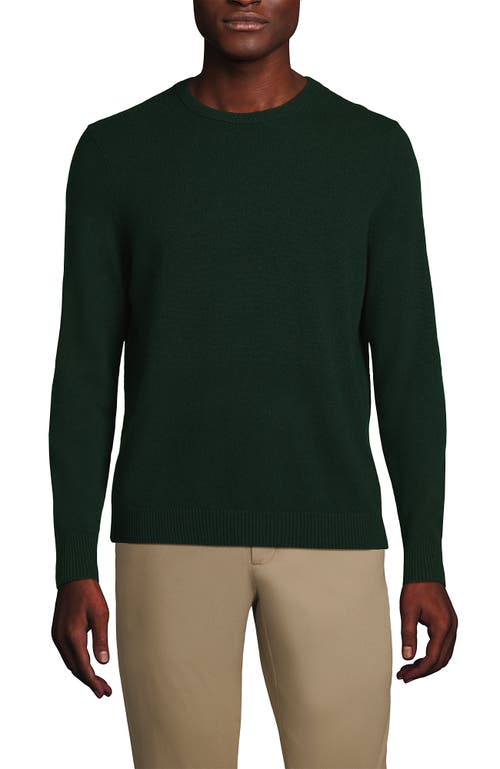 Shop Lands' End Fine Gauge Cashmere Sweater In Dark Pine Green