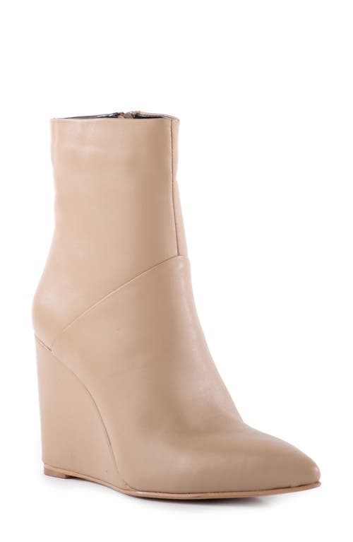Only Girl Pointed Toe Wedge Bootie in Vacchetta