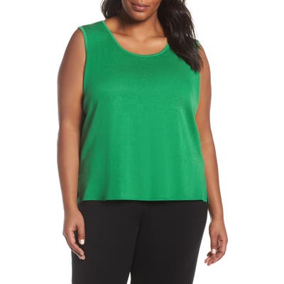 Plus Size Ming Wang Knit Tank, Green