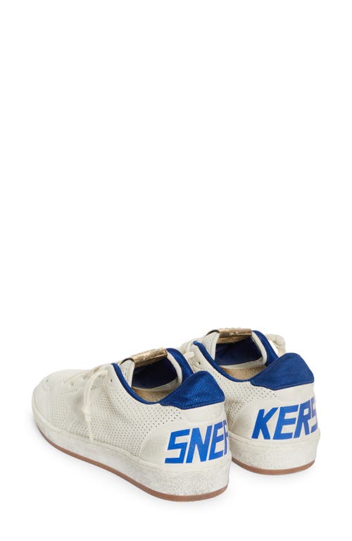 Golden Goose Unisex Ball Star Low Top Sneakers In White/bluette
