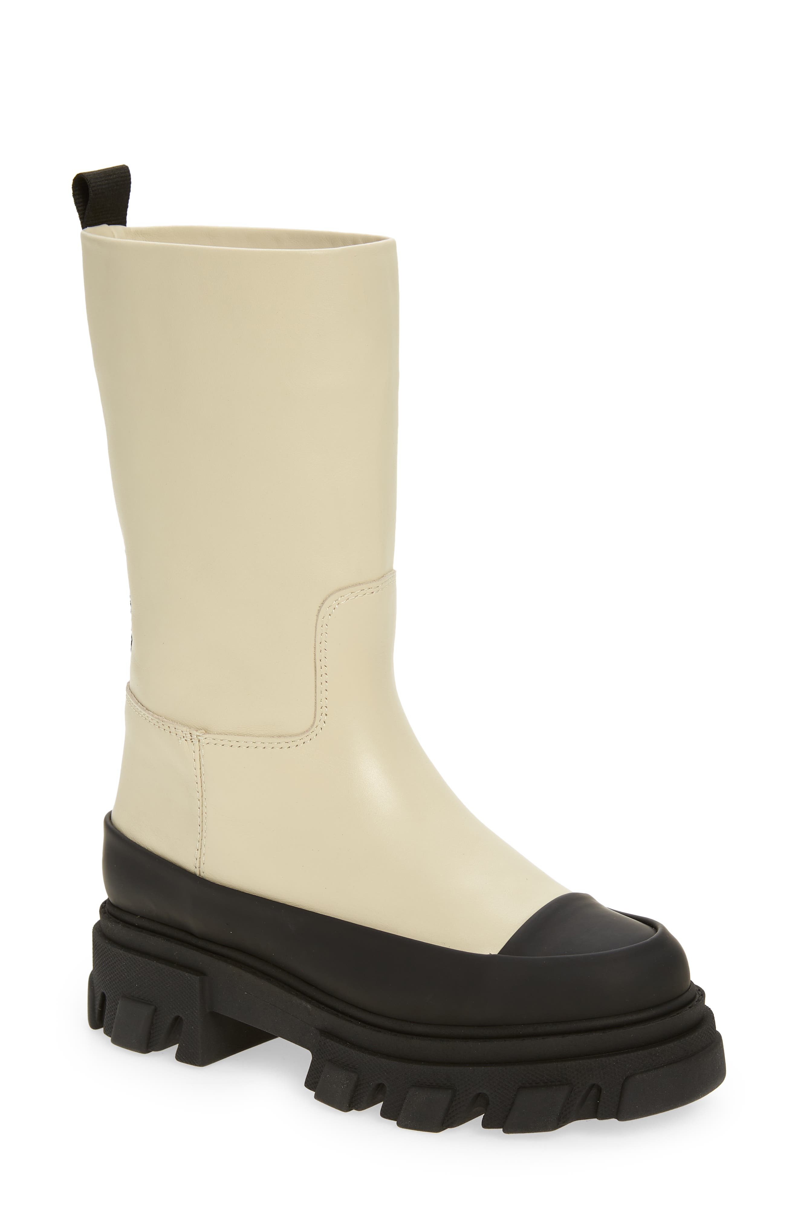 Ganni Tubular Boot in Oyster Gray at Nordstrom, Size 11Us