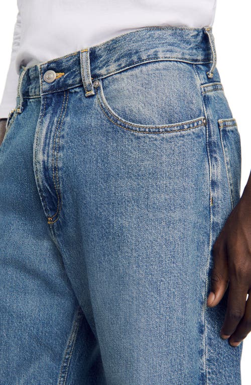 Sandro Baggy Stonewashed Jeans In Blue In Blue
