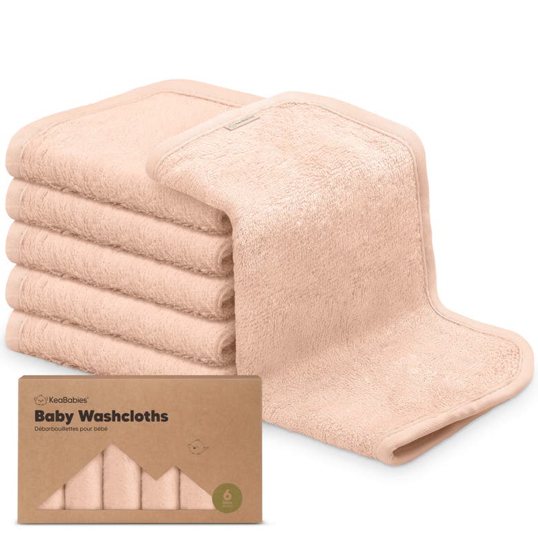 Shop Keababies Deluxe Baby Washcloths In Peachy