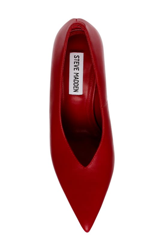 Shop Steve Madden Sedona Pointed Toe Pump In Red Leather