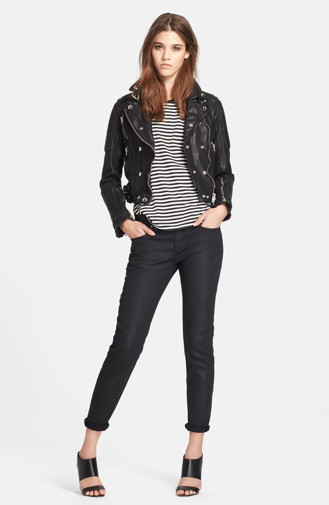 Burberry Brit Losley Leather Moto Jacket Nordstrom