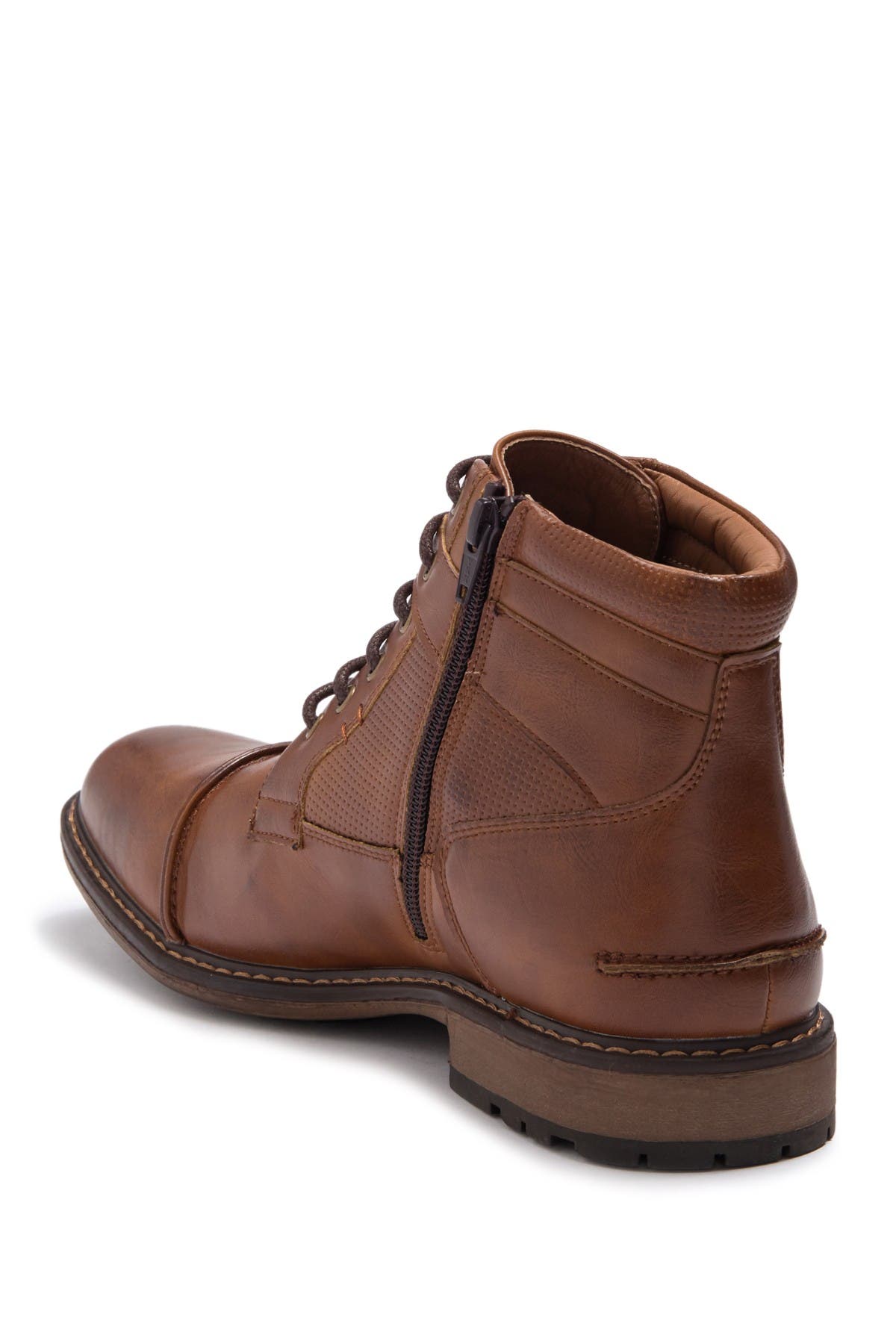 steve madden kontac leather cap toe boot