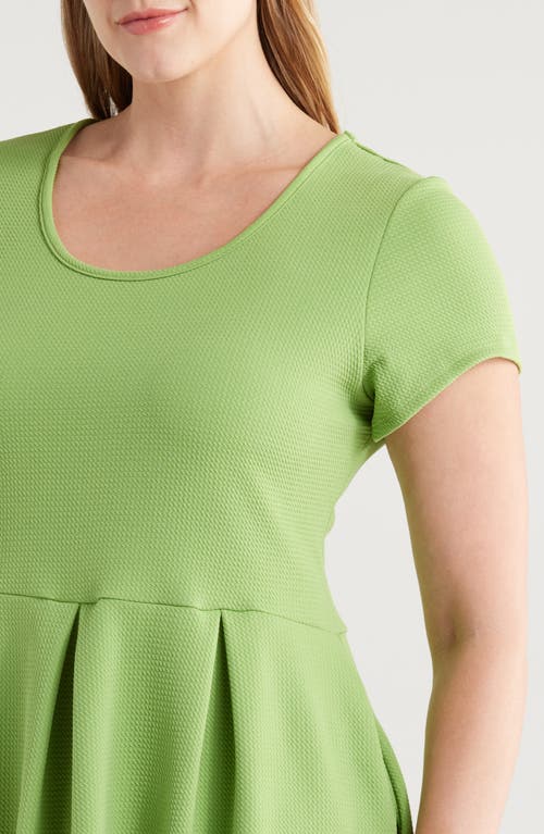 24seven Comfort Apparel Scoop Neck Knit Dress In Kiwi