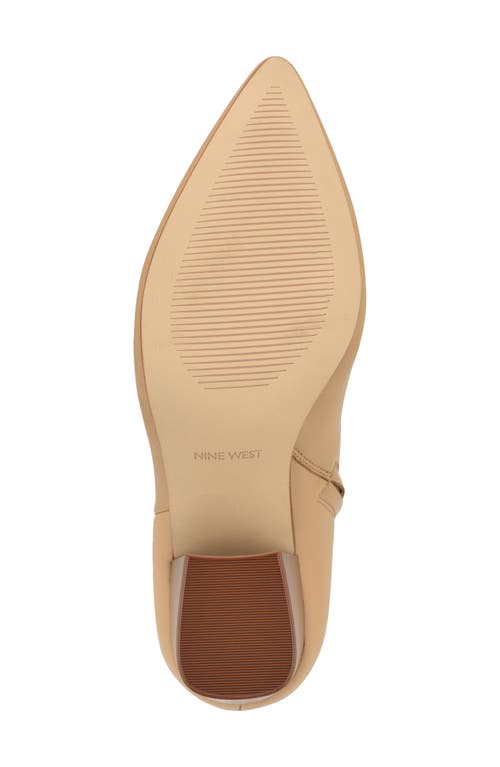 Shop Nine West Plumm Pointed Toe Bootie In Light Natural