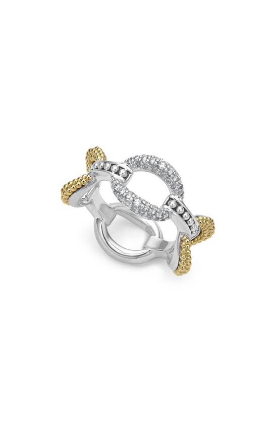 LAGOS CAVIAR LUXE DIAMOND LINK RING