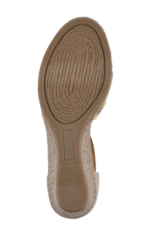 Shop White Mountain Footwear Mamba Espadrille Wedge Sandal In Gold/metallic/smooth