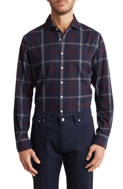 Stillwater Plaid Flannel Long Sleeve Button-Up Shirt