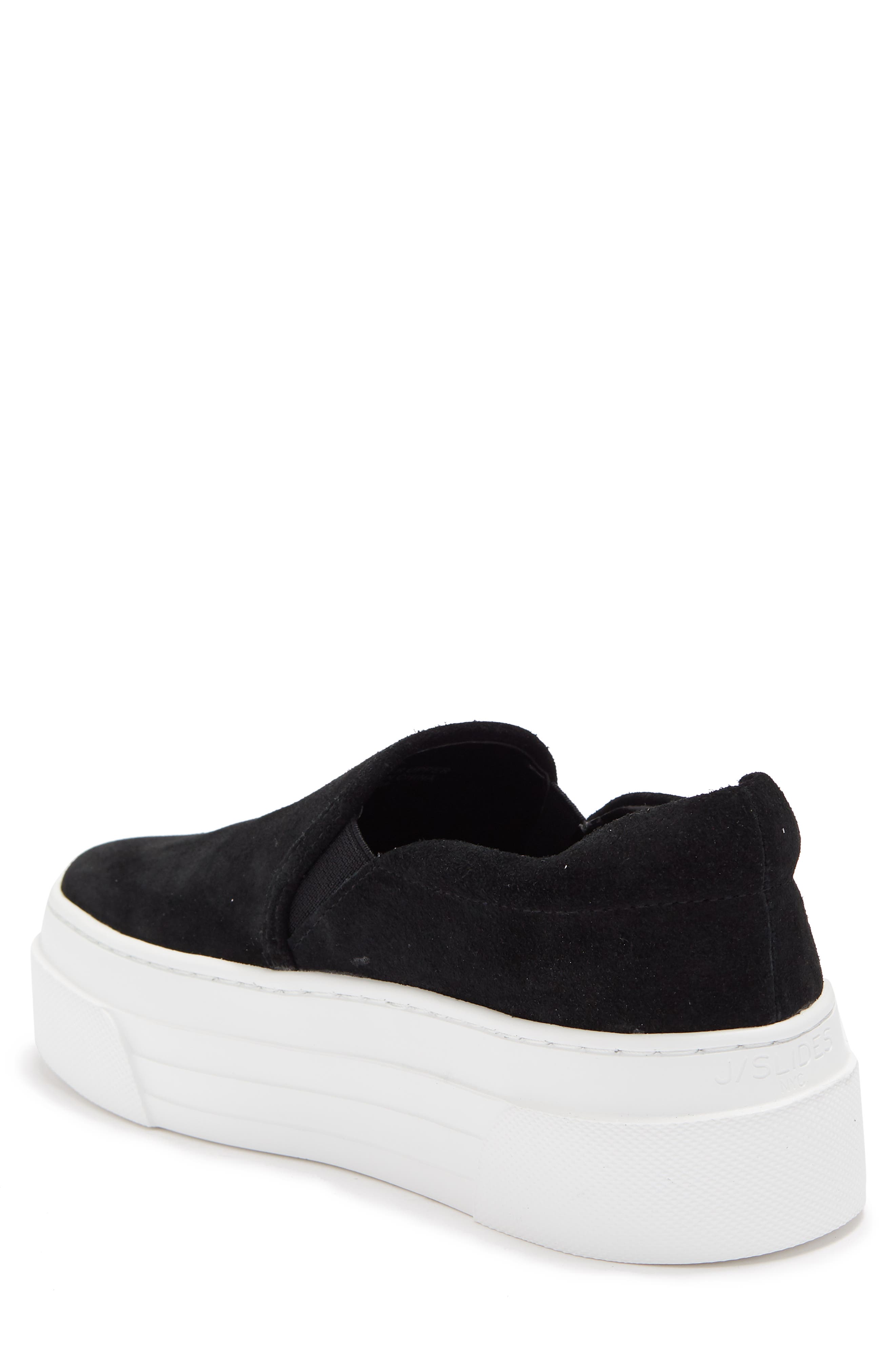 platform leather slip on sneakers