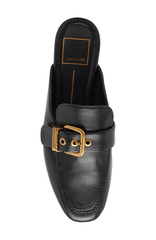 Shop Dolce Vita Santel Buckle Mule In Black Leather