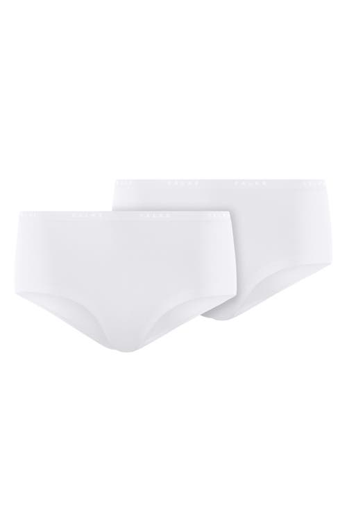 Falke Daily Comfort 2-pack Stretch Cotton Hipster Briefs In White