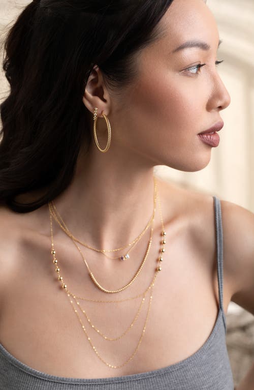 14K Gold Twisted Chain Necklace in 14K Yellow Gold