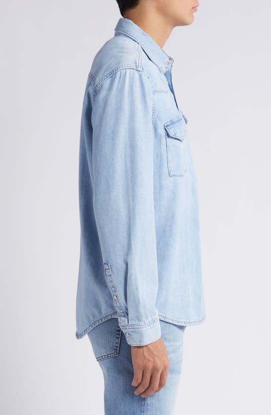 Shop Frame Western Denim Snap-up Shirt In Salvador