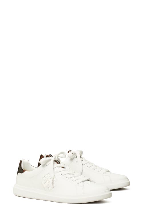 Tory Burch Double T Howell Court Sneaker In Titanium White / Creta