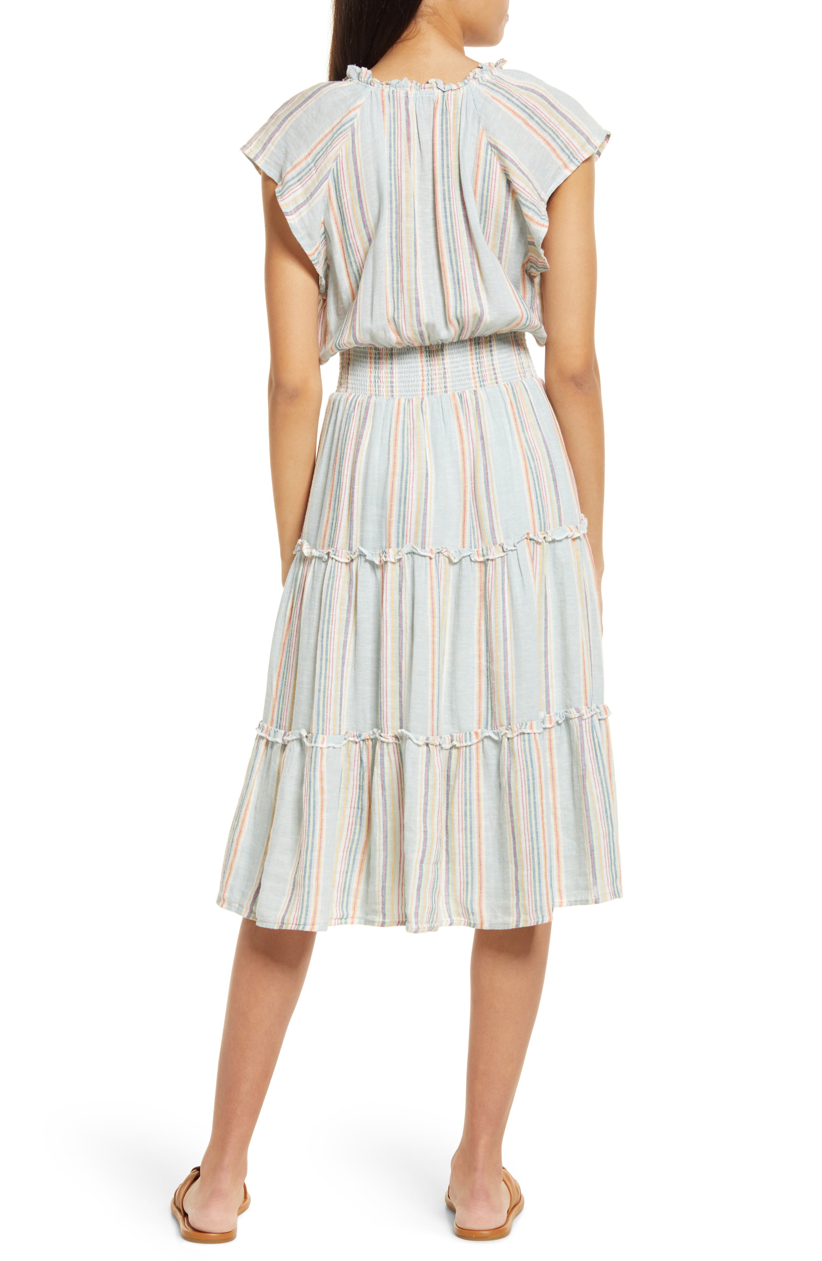 Rails Amellia Stripe Linen Blend Midi 