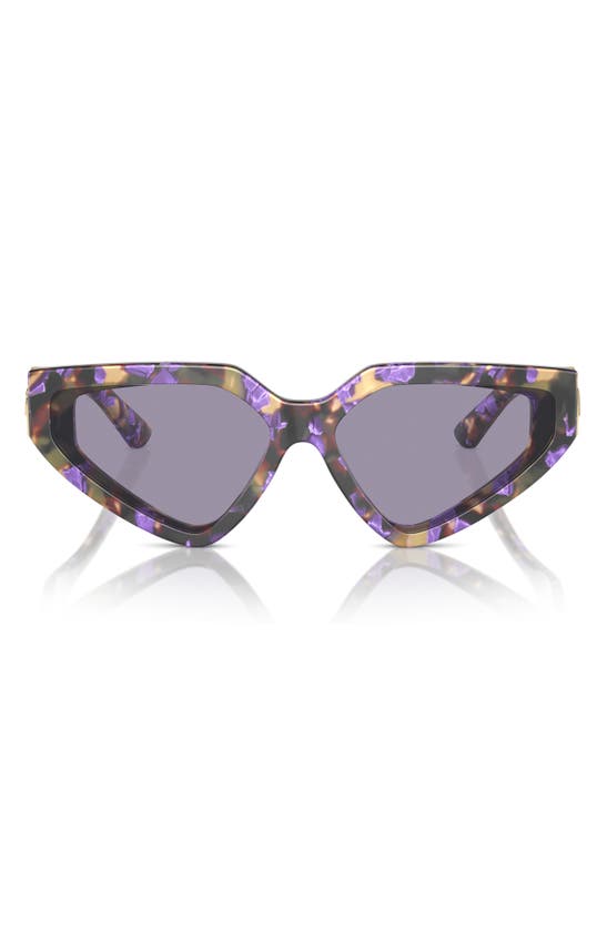 Shop Dolce & Gabbana Dolce&gabbana 59mm Butterfly Sunglasses In Dark Grey