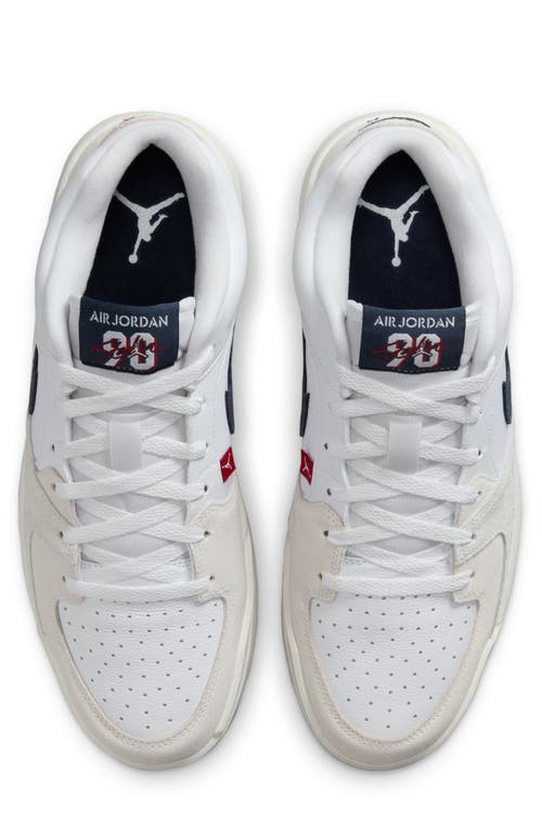 Shop Jordan Stadium 90 Sneaker In White/navy/varsity Red