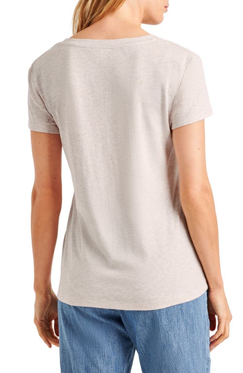 Shop Splendid Kate Slub V-neck T-shirt In Oat Heather