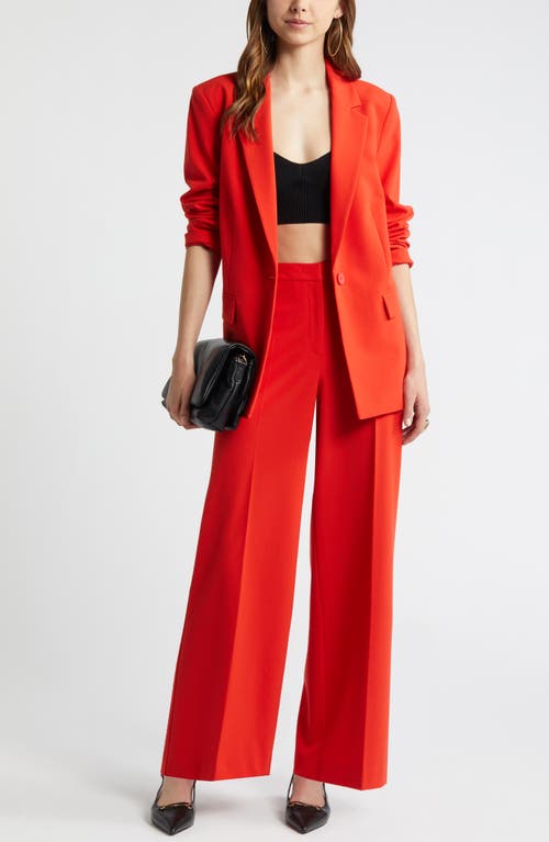 Shop Open Edit Wide Leg Pants In Red Fiery