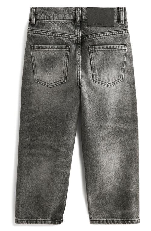 Shop Allsaints Sm By Kids' Straight Leg Jeans In Black