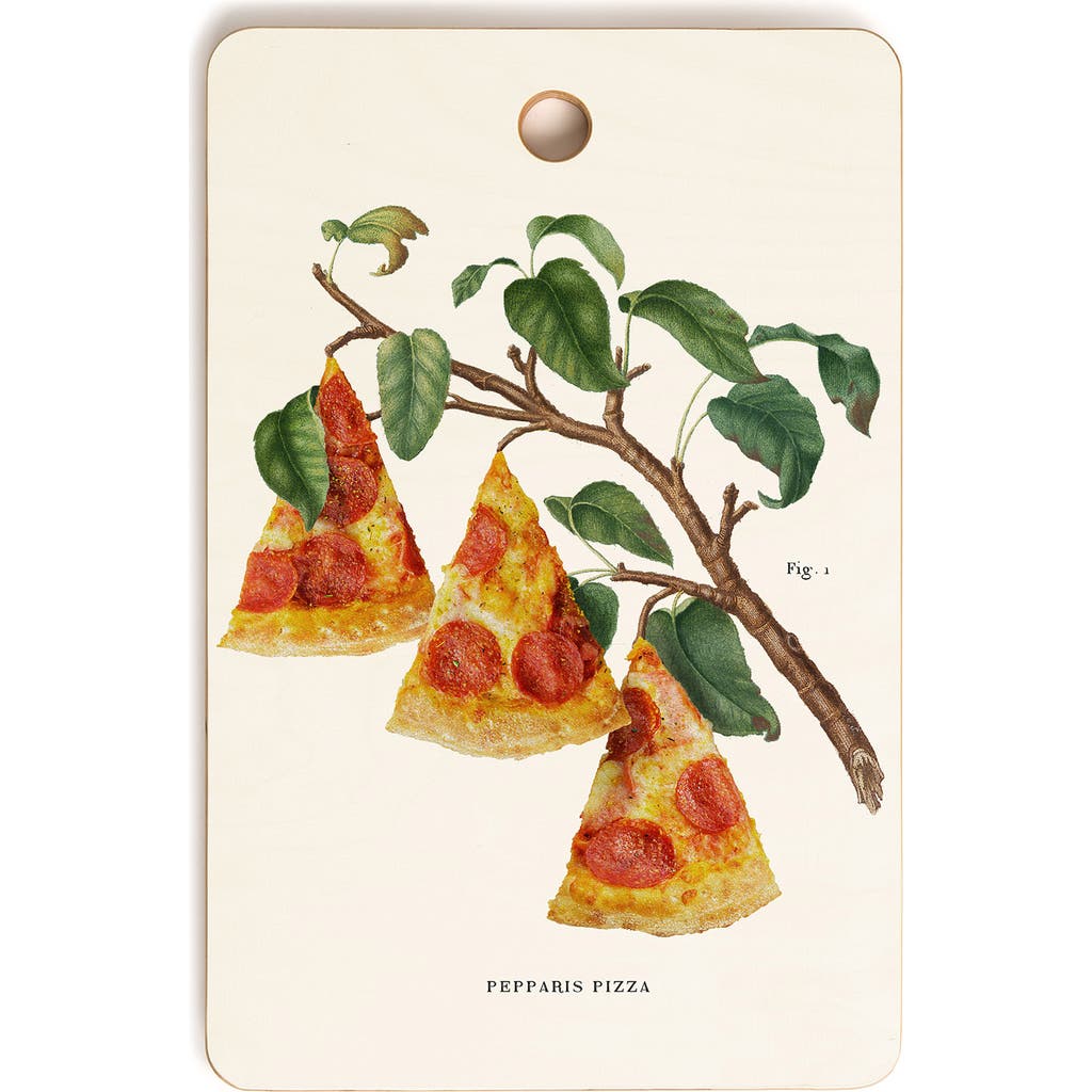 Deny Designs Pizza Plant Cutting Board In Multi Beige