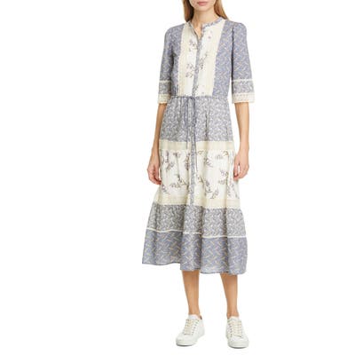 La Vie Rebecca Taylor Woodblock Lace Dress, Ivory