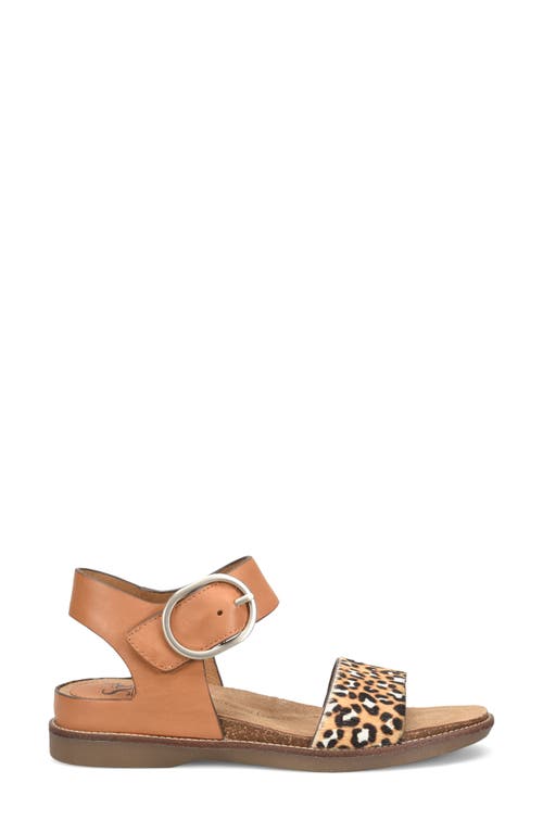 Shop Söfft Bali Sandal In Luggage/tan Calf Hair