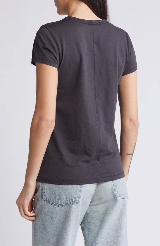 Shop Rag & Bone The Slub Organic Pima Cotton T-shirt In Charcoal