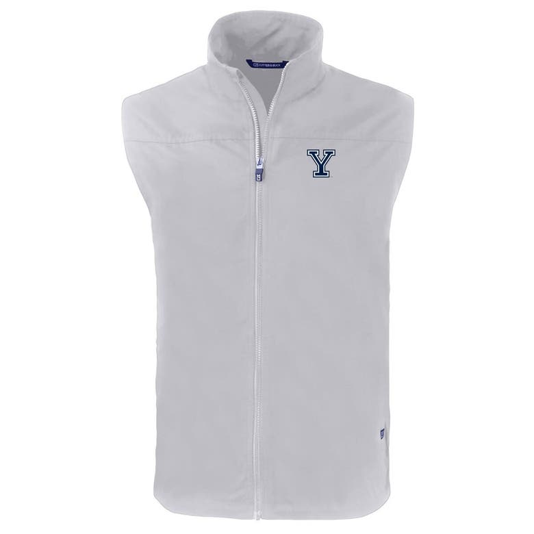 Shop Cutter & Buck Gray Yale Bulldogs Charter Eco Recycled Full-zip Vest
