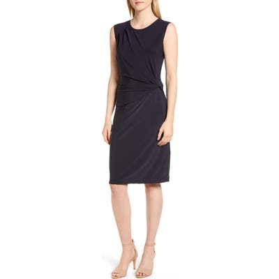 Nic+Zoe Twist Side Matte Jersey Dress, Blue