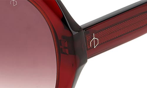 Shop Rag & Bone 55mm Gradient Round Sunglasses In Burgundy/burgundy Shaded