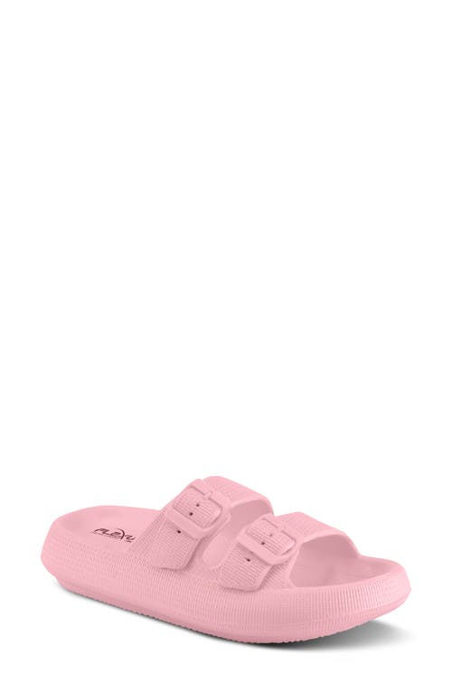 Flexus By Spring Step Bubbles Waterproof Slide Sandal In Light Pink