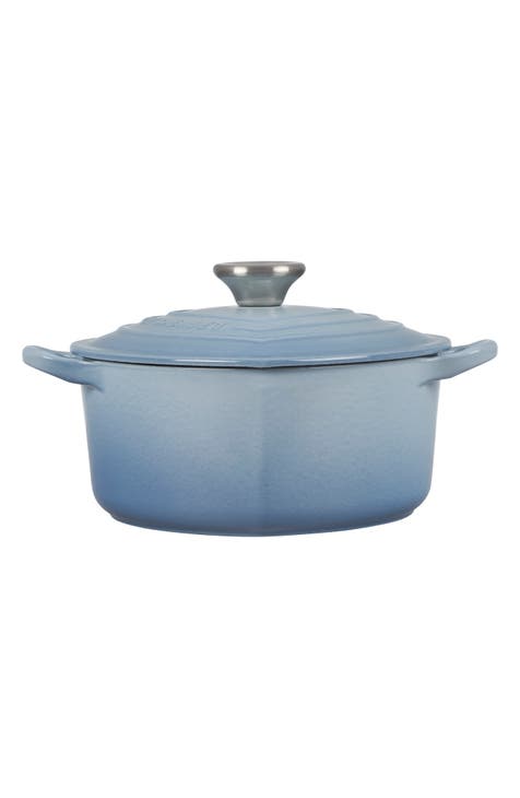 Le Creuset Signature 10.25 Chambray Blue Enameled Cast Iron Skillet +  Reviews