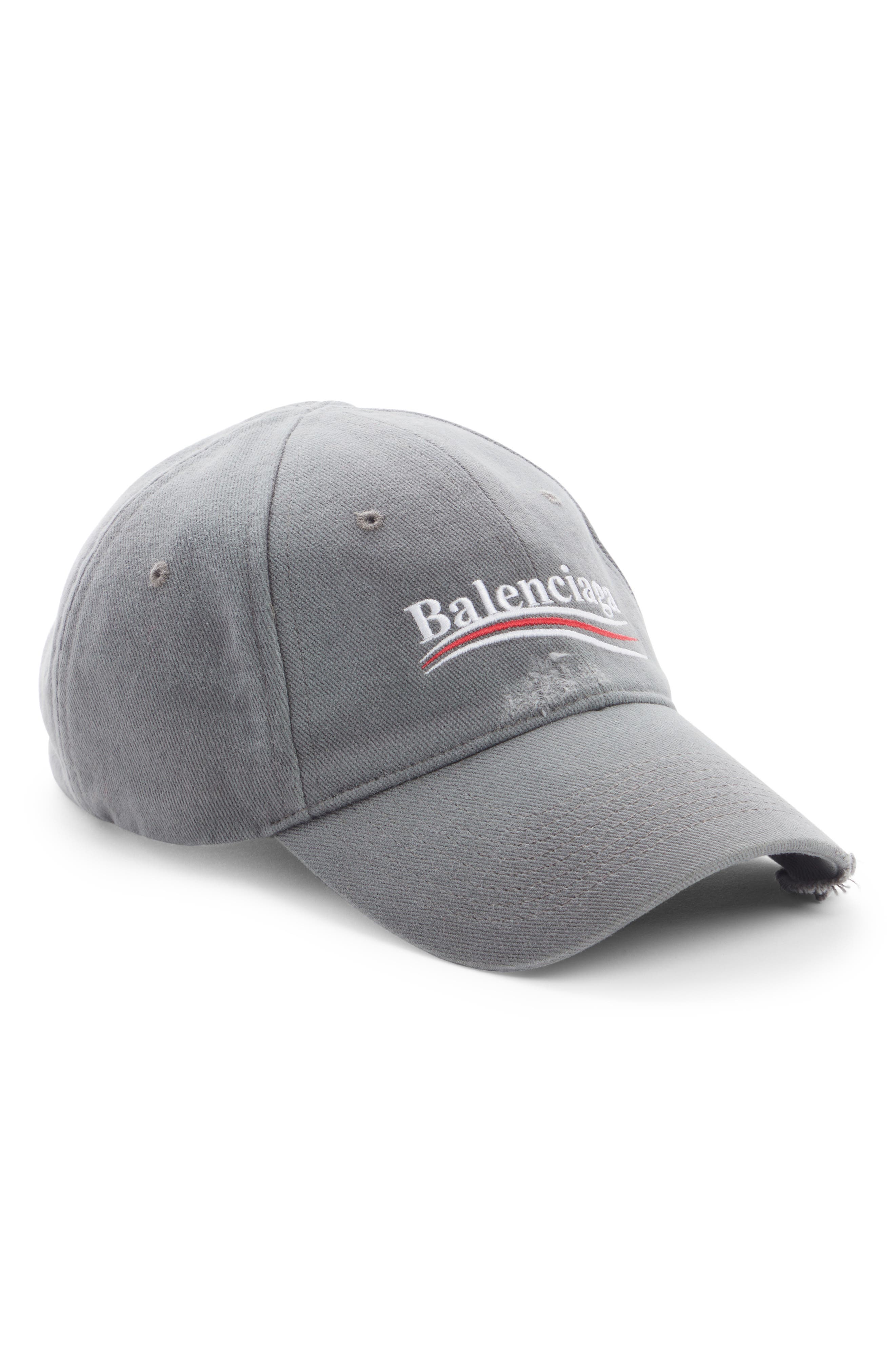 Balenciaga Campaign Logo Baseball Cap in Smoked Grey | Smart Closet