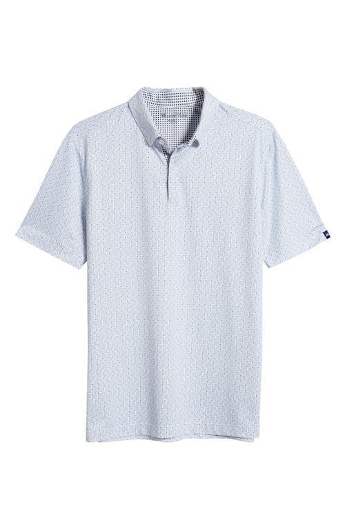 Shop Mizzen + Main Mizzen+main Halyard Geo Print Performance Polo In White Chevron