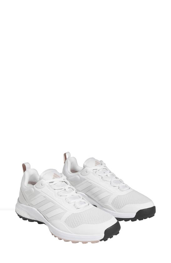 Adidas Golf Zoysia Golf Shoe In White/ White/ Taupe
