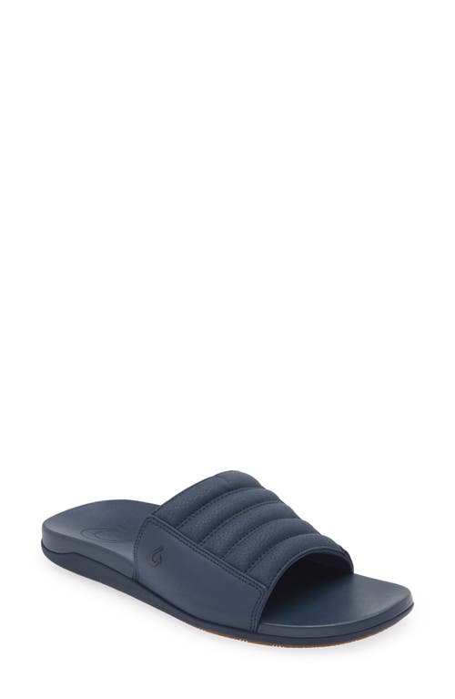 Shop Olukai Maha Olu Slide Sandal In Moonlit Ocean/moonlit Ocean