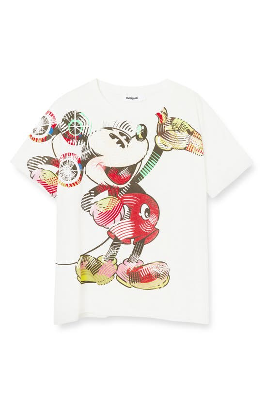 Shop Desigual M. Christian Lacroix Mickey Mouse Cotton Graphic T-shirt In White