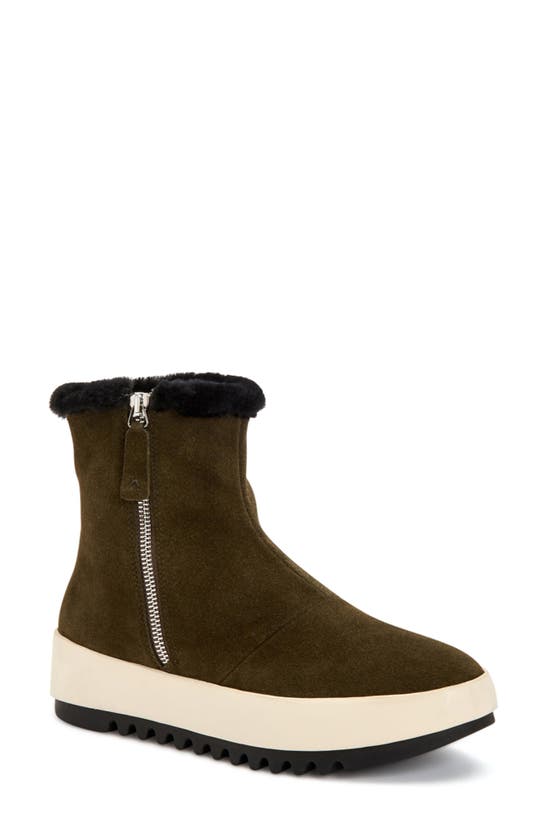 Aquatalia Alison Water Resistant Genuine Shearling Bootie In Herb black ModeSens